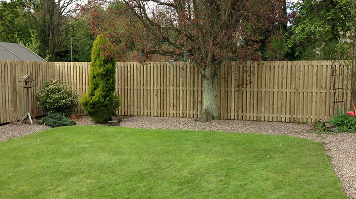 Completed garden timber work