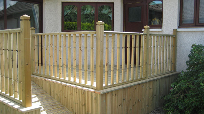Completed garden timber work